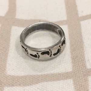 Sterling Ring, Little Feet, Size 9.5